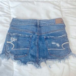 AE high rise distressed shorts